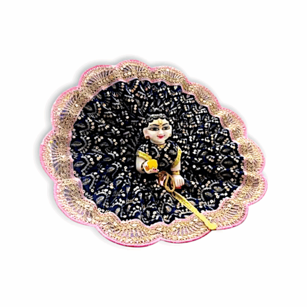 2,3 No Laddu Gopal Dress with Pagdi - Krishna Washable Dress - Blue Colour Dress for Laddu Gopal 2-3 No - Image 3
