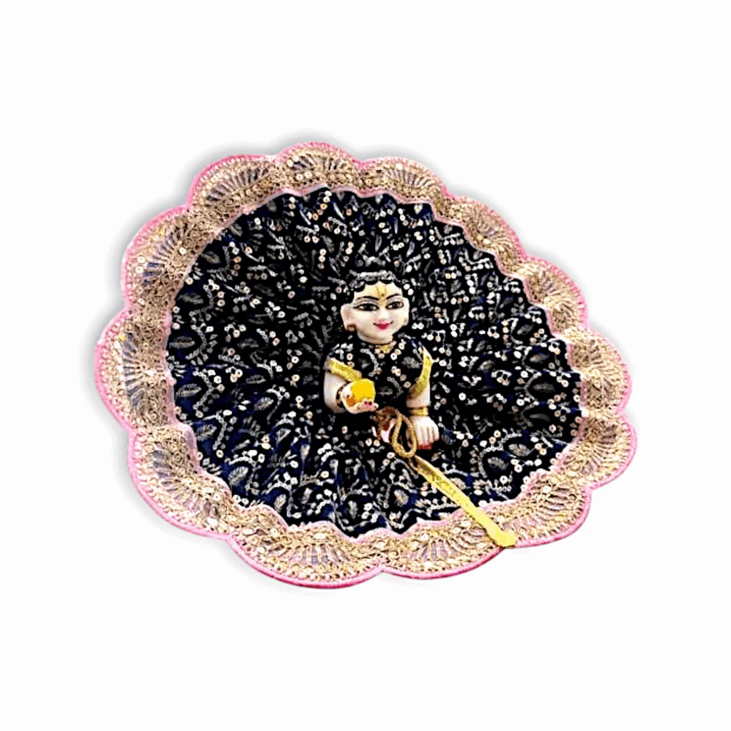 2,3 No Laddu Gopal Dress with Pagdi - Krishna Washable Dress - Blue Colour Dress for Laddu Gopal 2-3 No - Image 3