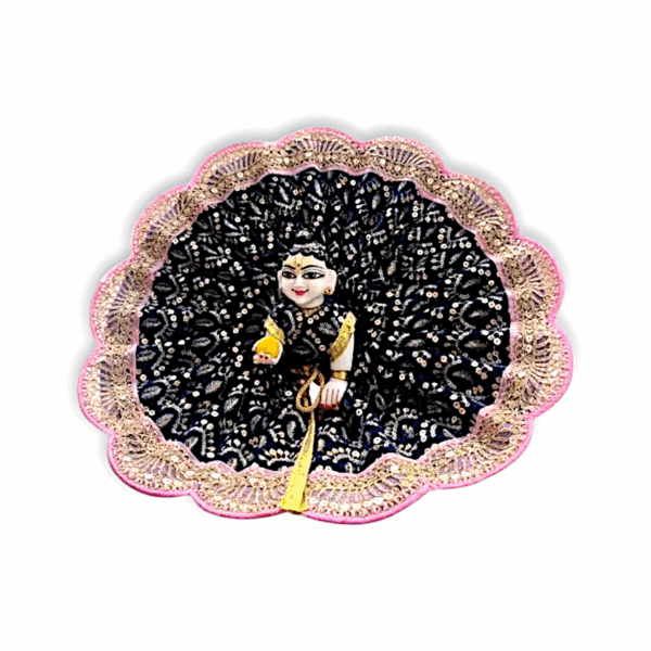 2,3 No Laddu Gopal Dress with Pagdi - Krishna Washable Dress - Blue Colour Dress for Laddu Gopal 2-3 No - Image 2