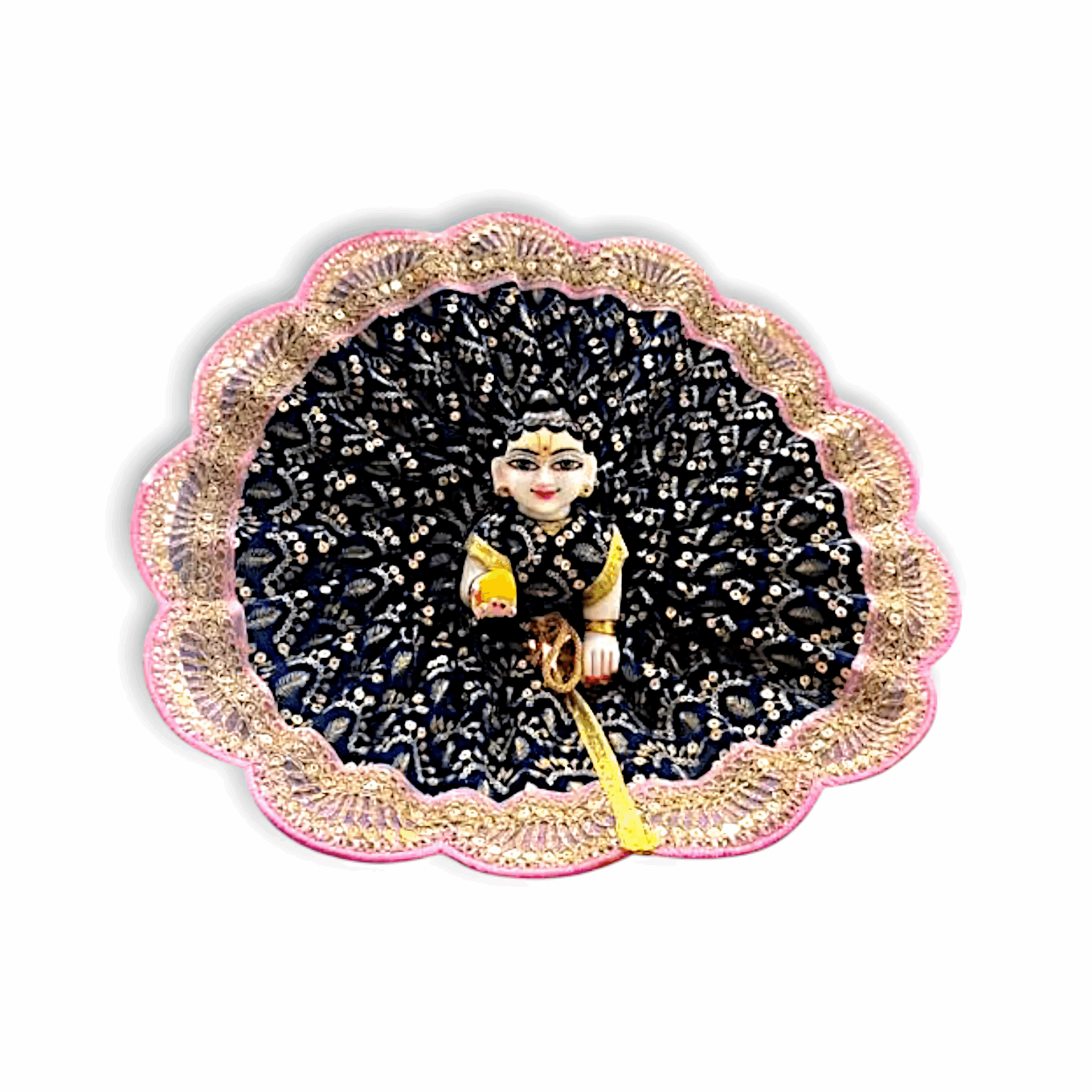 Laddu Gopal Dress with Pagdi - Krishna Washable Dress - Blue Colour Dress for Laddu Gopal 2-3 no