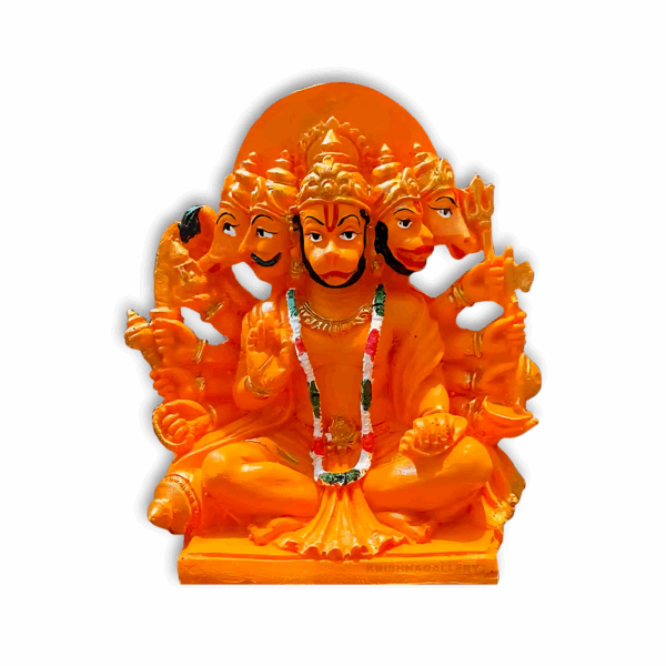 Panchmukhi Hanuman Statue - Size no 6 - Marble Resin Panchmukhi Hanuman Ji