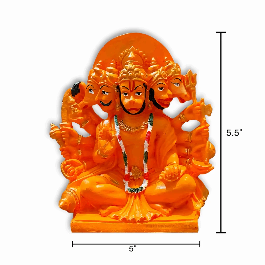 Panchmukhi Hanuman Statue - Size no 6 - Marble Resin Panchmukhi Hanuman Ji - Image 2