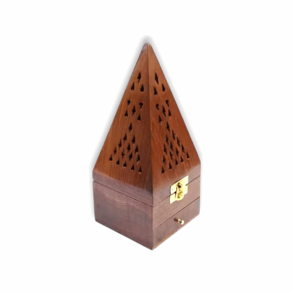 Wooden Handcrafted Incense Holder - Dhoopbati Holder - Temple Decoration - Incense Stick Stand - Fragrance Stand Holder - 3.5 inch - Image 3