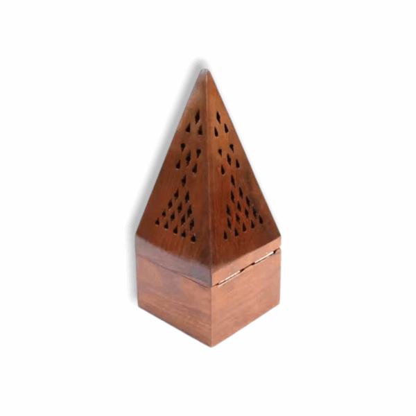 Wooden Handcrafted Incense Holder - Dhoopbati Holder - Temple Decoration - Incense Stick Stand - Fragrance Stand Holder - 3.5 inch - Image 2
