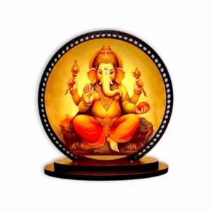 Lord Ganesha ji Wooden Idol - Idol for Car Dashboard, Home & Temple Decorative Showpiece