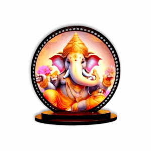 100% Wooden Craft Lord Ganesha ji Idol - Idol for Car Dashboard, Home & Temple Decorative Showpiece
