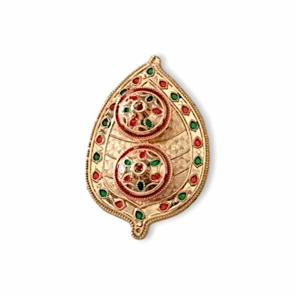 Fancy Haldi Kumkum or Roli Chawal Holder Tray - Traditional Meenakari Design - for Pooja, Wedding, Gift - Pack of 2 - Image 2