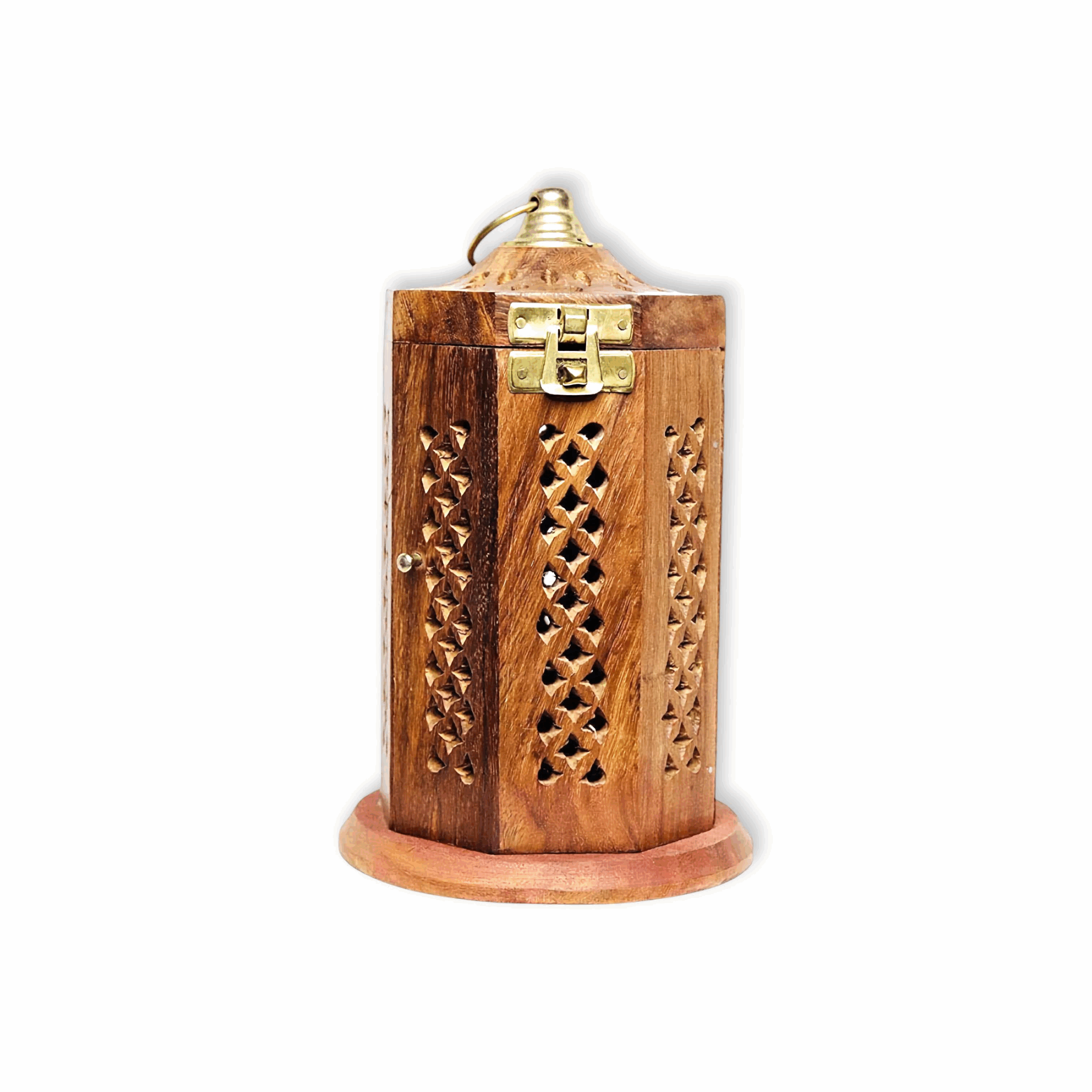 Stylish Dhoop Batti Stand - Wooden Incense Holder - Handmade Wooden Incense Stick Holder - Wooden Candle Dhoop Stand for Pooja