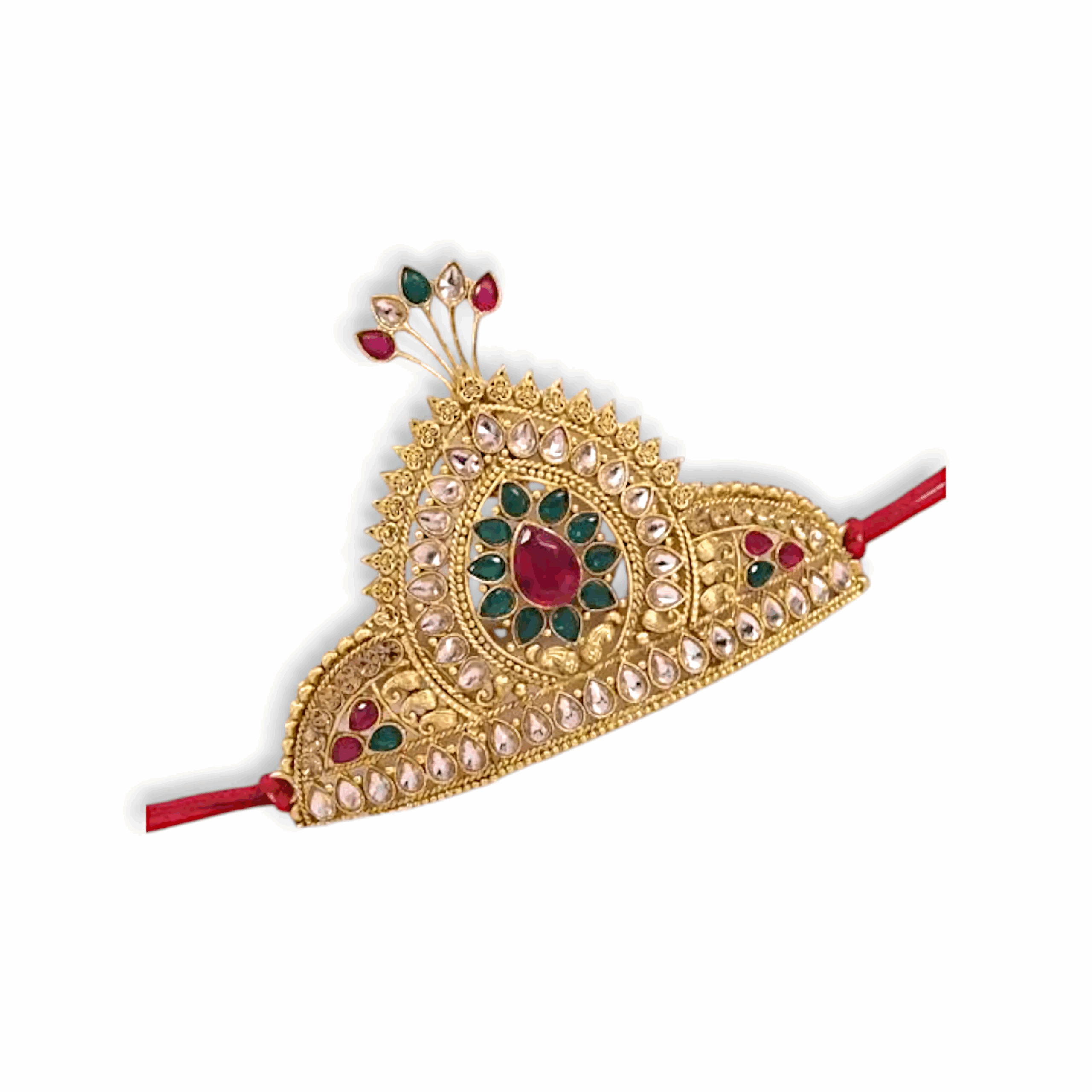 Krishna Janmashtami Special Laddu Gopal Mukut - Decorative Crown with Stone - Indian Traditional God Jewellery Crown for All Gods