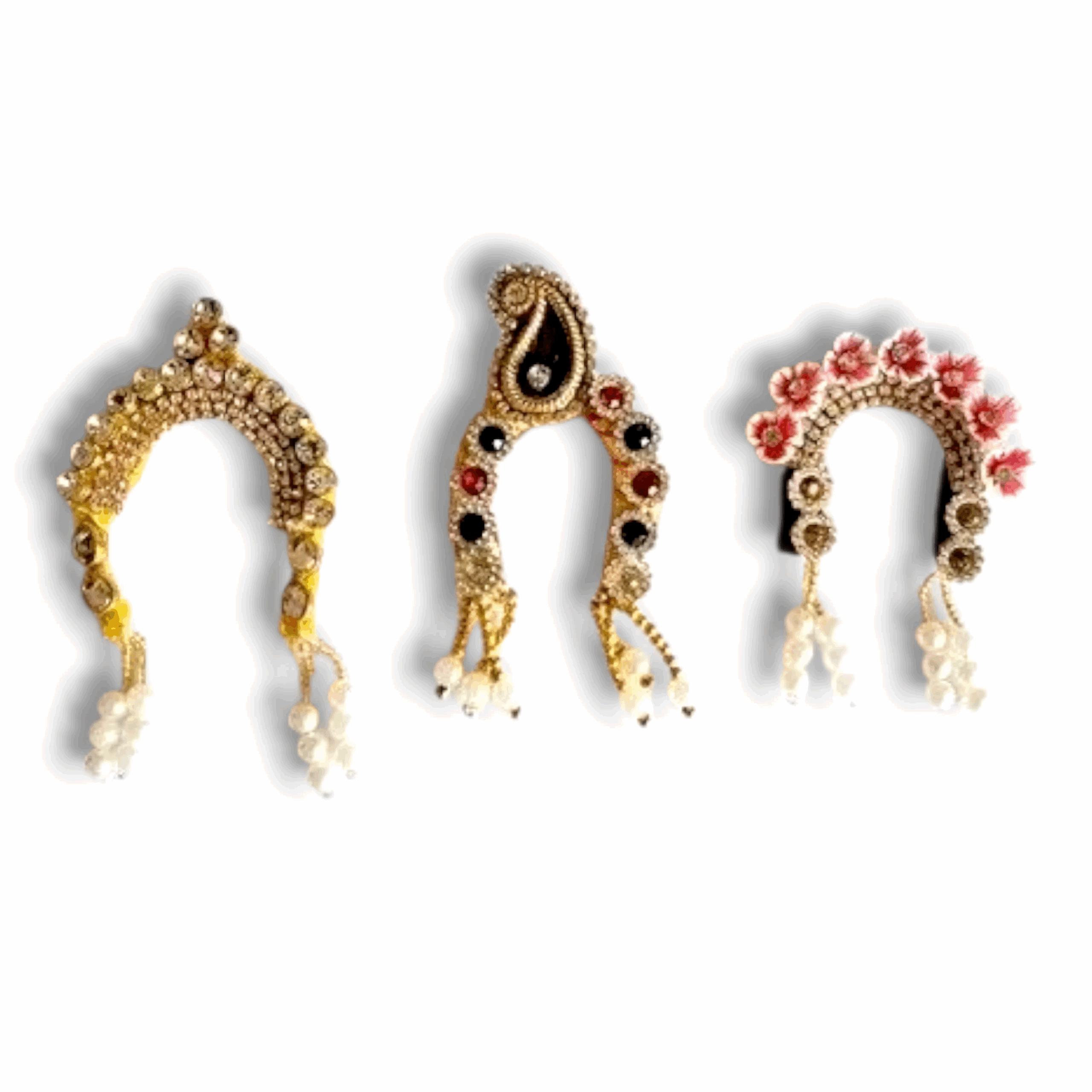 Special Adjustable Chandrika - Mukut - Size - 3,6 - For Radha Krishna - Durga maa - All Goddesses