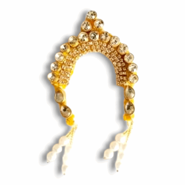 Special Adjustable Chandrika - Mukut - Size - 3,6 - For Radha Krishna - Durga maa - All Goddesses - Image 4