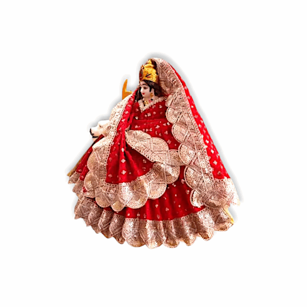 Mata Rani Dress - Washable Lehenga Dress for Mata Rani Idol, Saraswati Mata, Kali Mata Idol - Image 3