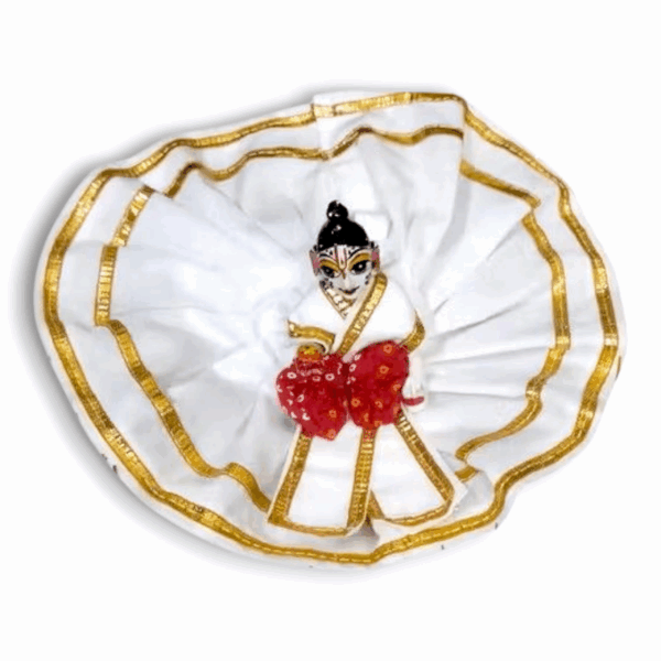 4,5 No NLaddu Gopal Pure Cotton Dress - Combo Of 7 - Laddu Gopal Dress - Krishna Poshak - Image 3