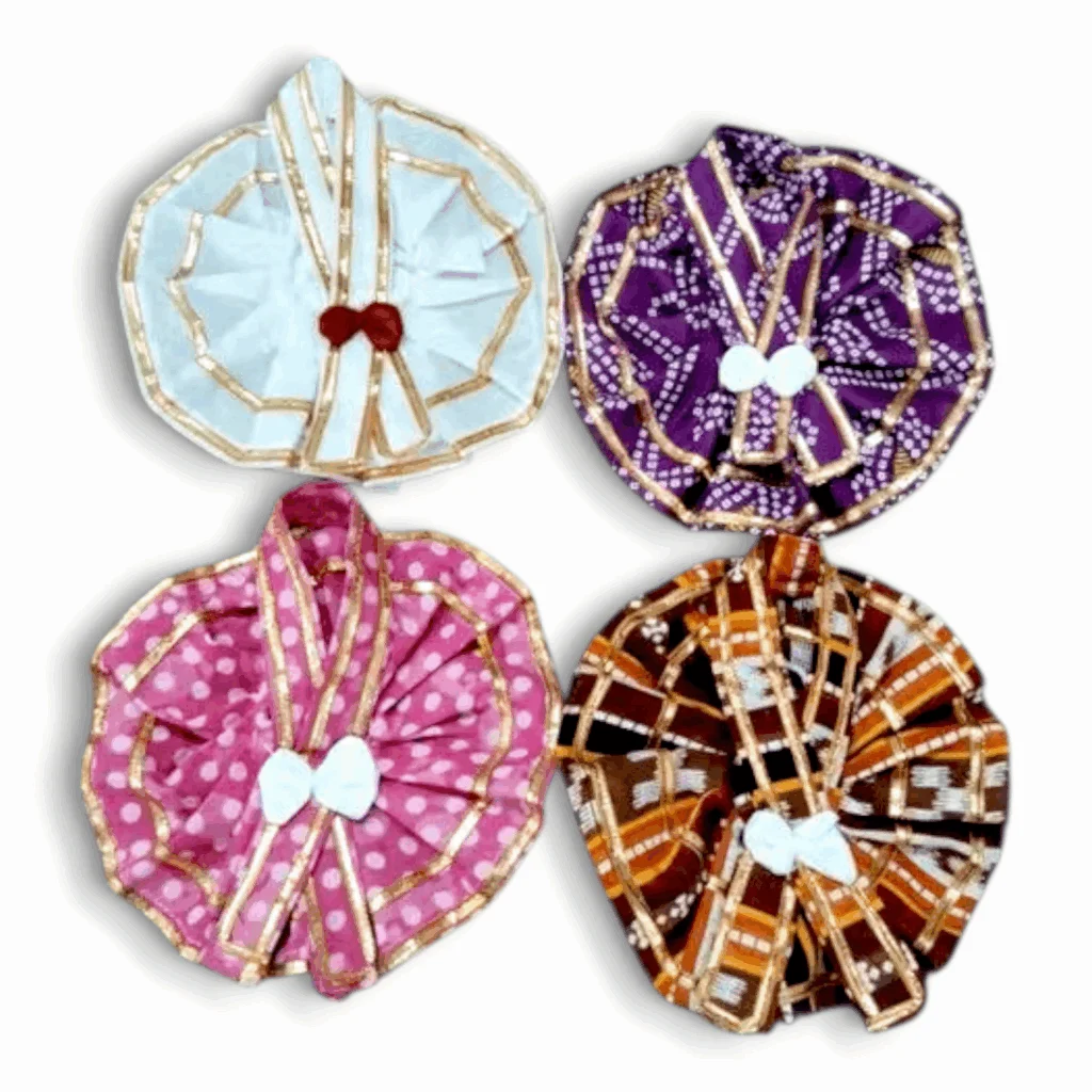 4,5 No NLaddu Gopal Pure Cotton Dress - Combo Of 7 - Laddu Gopal Dress - Krishna Poshak - Image 4