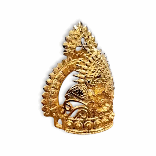 Laddu Gopal Crown - God Crown - God Jewellery - Gold Polish Mukut for 1 no Laddu Gopal - Image 2