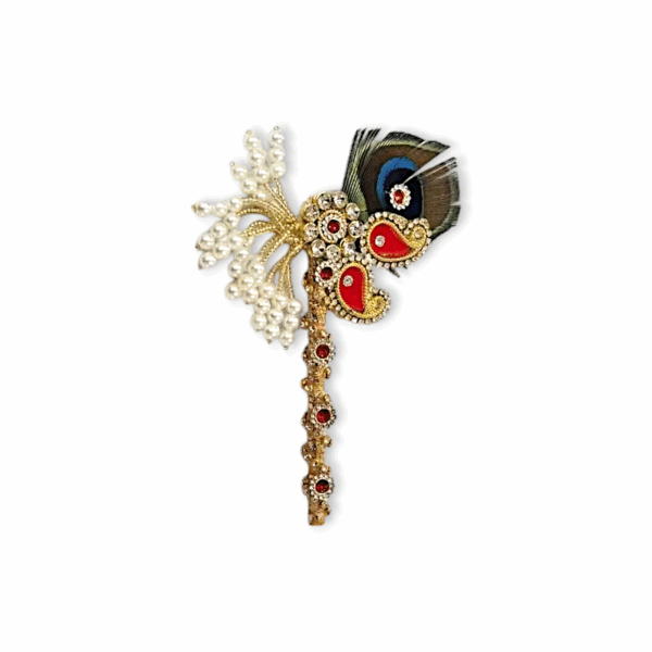 4,8 No Fancy Design Laddu Gopal Bansuri - Krishna Murli, Flute, Bansi - Janmashtami Special Bansuri for 4-8 no Laddu Gopal - Image 2