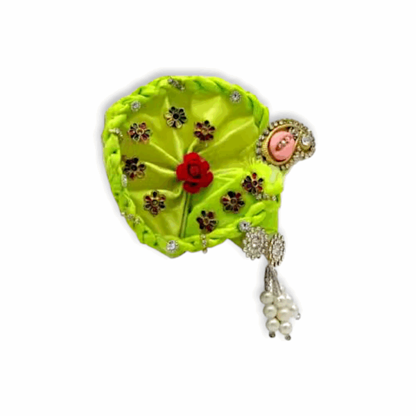 Laddu Gopal Pagdi - Krishna Pagdi - Different 3 Colours Pagdi for Laddu Gopal & God, Idol, Sai Baba, Mata Rani - Size no 0 - Image 3