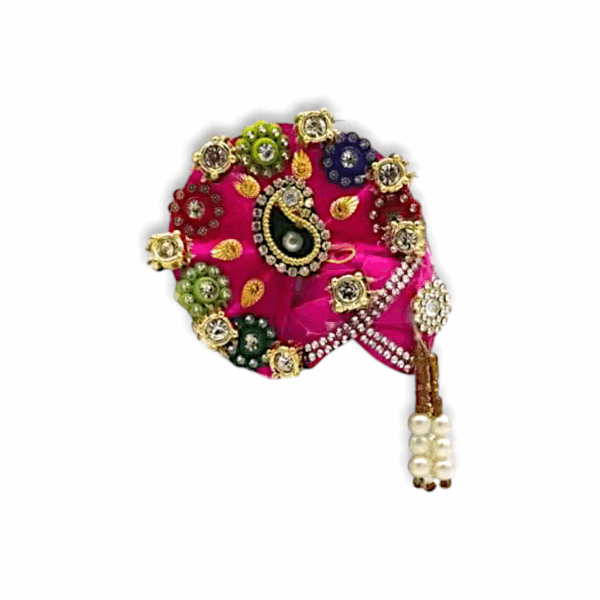 Laddu Gopal Pagdi - Krishna Pagdi - Different 3 Colours Pagdi for Laddu Gopal & God, Idol, Sai Baba, Mata Rani - Size no 0 - Image 2