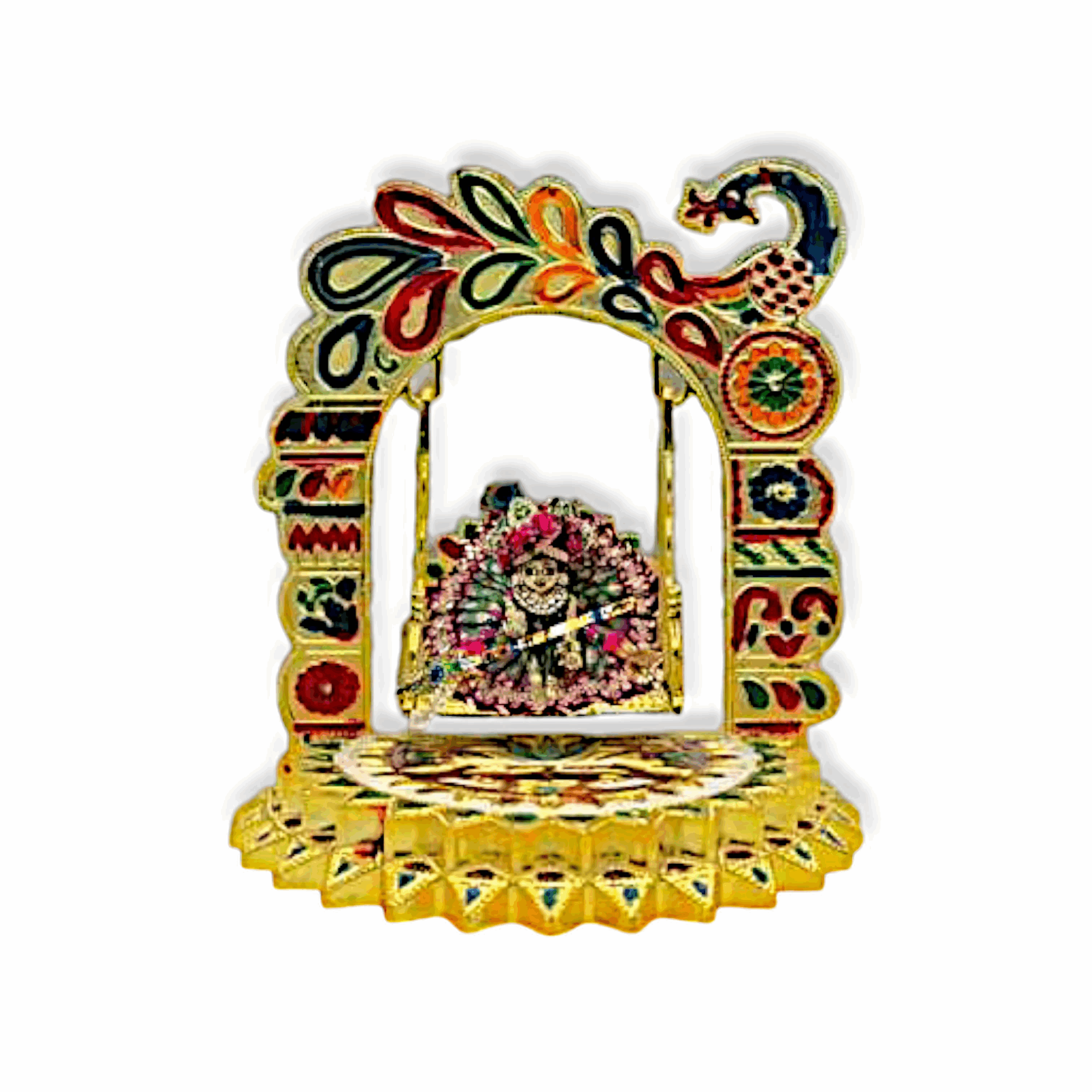 Laddu Gopal Jhula - Handmade Jhula for Laddu Gopal - Janmashtami Special Golden Harmony Jhula for Laddu Gopal