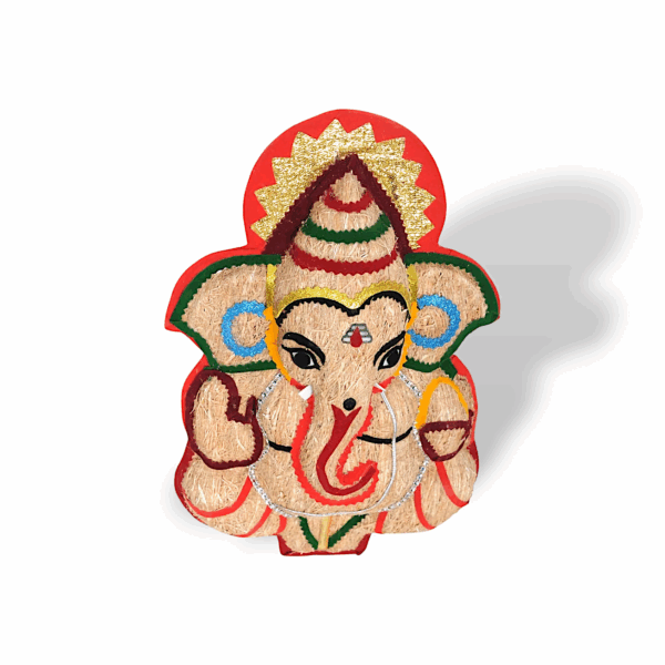 Handmade Ganesh Statue - Handmade Wall Hanging Ganesh Idol - Home Decor, Pooja Room Decor, Festival Gift Hanging Size - Image 3