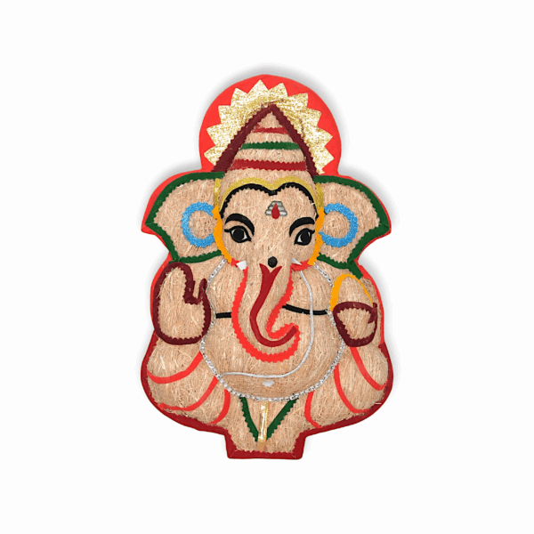 Handmade Ganesh Statue - Handmade Wall Hanging Ganesh Idol - Home Decor, Pooja Room Decor, Festival Gift Hanging Size