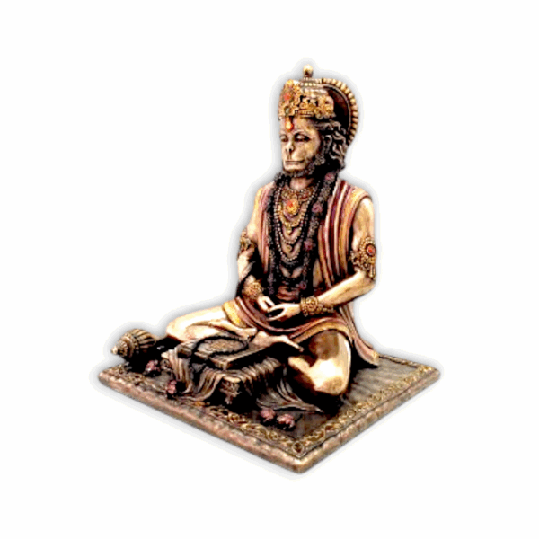Hanuman Ji Idol Statue -Bajrangbali Murti - Hanuman ji Meditiating Statue Strength God Bajrangbali Sculpture - Image 2