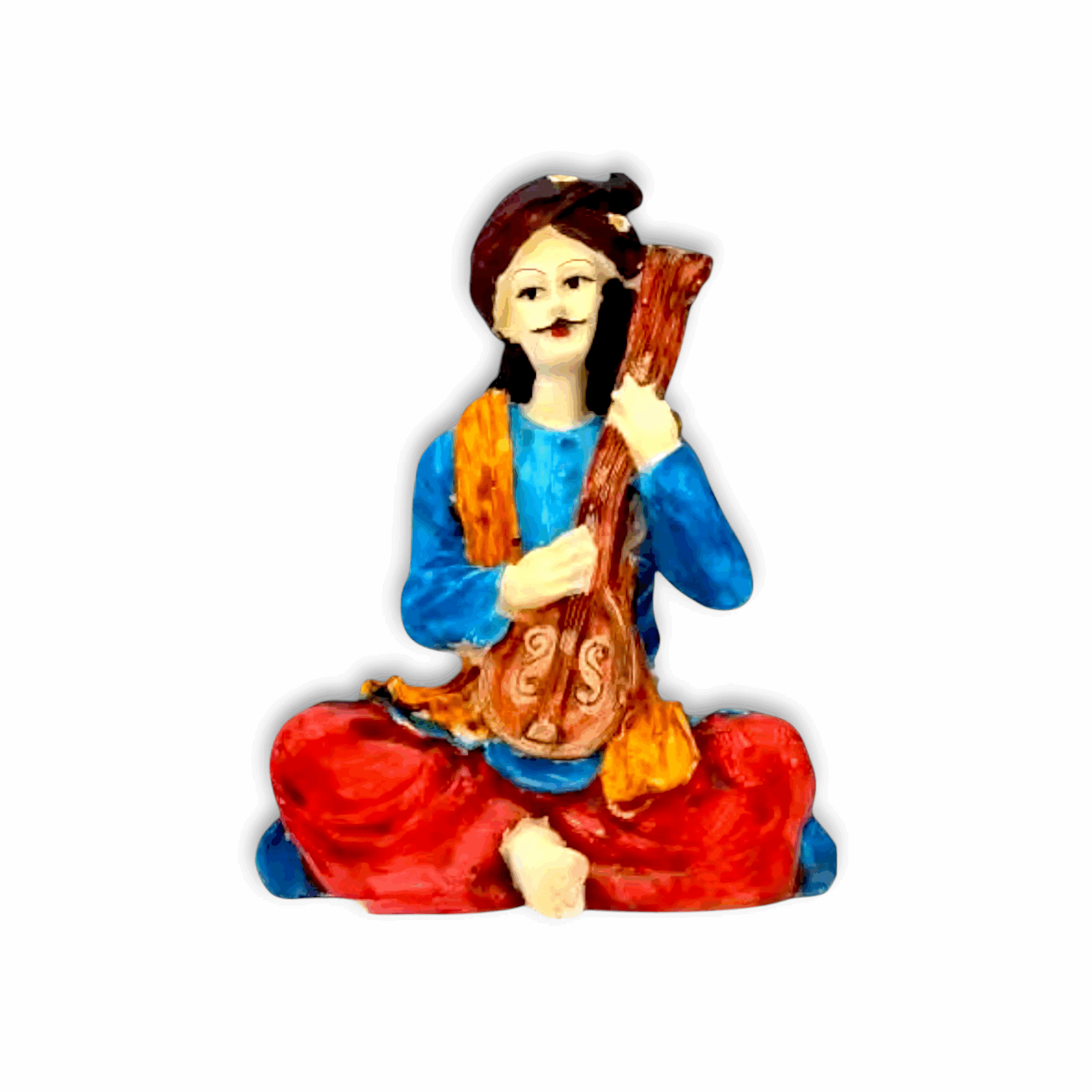 Traditional Rajasthani Man Playing Sitar Showpiece Statue - Showpiece For Home and Office Cabin Decorative Product Religious Statue Home Decor