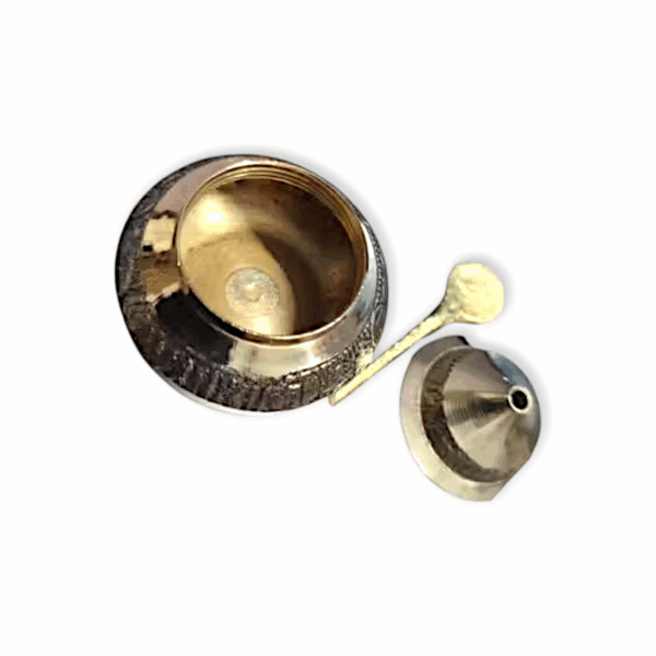 Pure Brass Beautiful Sindoor Box - Kumkum Box - Sindoor Box Kumkum Box for Pooja - Image 3