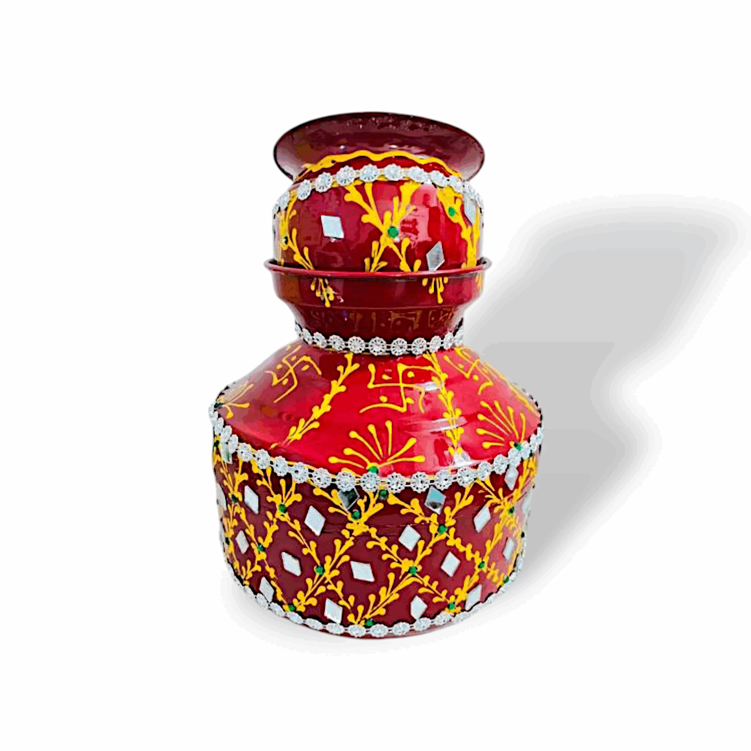 Pooja Kalash - Stainless Steel Decorative Kalash with Nariyal Lota and Indi Traditional Wedding Items