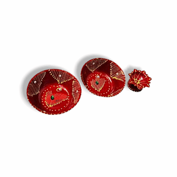 Karwa Chauth Thali Set - Karwa Chauth Pooja Thali Set - Home Decor Stainless Steel Karwa Chauth Puja thali Set - for Pooja at Home & Temple - Image 4