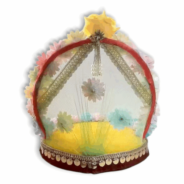 Laddu Gopal Special Flower Singhasan - Kanha Ji Janmashtami Special Singhasan - Flower Design - Size - 3 - Image 2