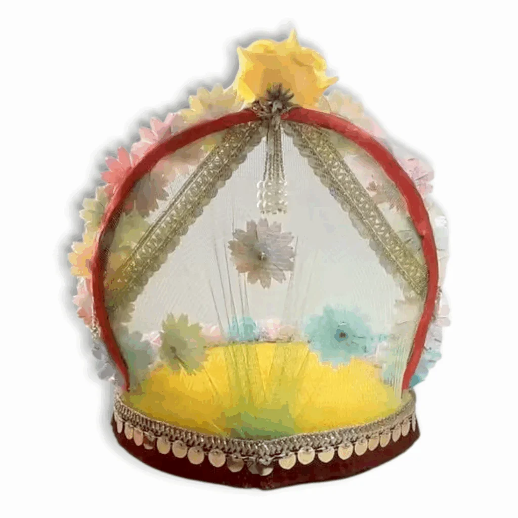 Laddu Gopal Special Flower Singhasan - Kanha Ji Janmashtami Special Singhasan - Flower Design - Size - 3 - Image 2