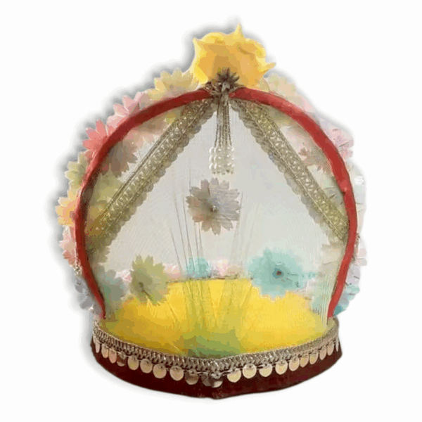 Laddu Gopal Special Flower Singhasan - Kanha Ji Janmashtami Special Singhasan - Flower Design - Size - 3 - Image 2