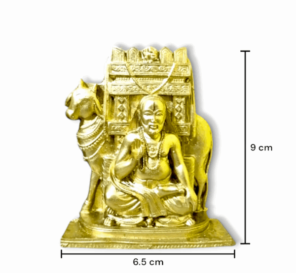 Sri Ragavendra Swamy Ji Idol - Manthralayam Ragavendra Statue 9 cm - Sri Ragavendra Maharaj ji Murti - Image 2
