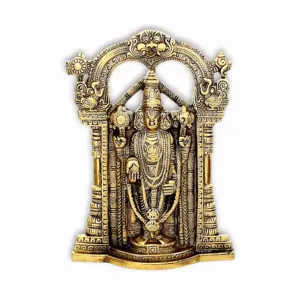 Tirupati Balaji Murti - Metal Lord Balaji Idol - Balaji Idol Metal Decorative Showpiece 25.5 cm