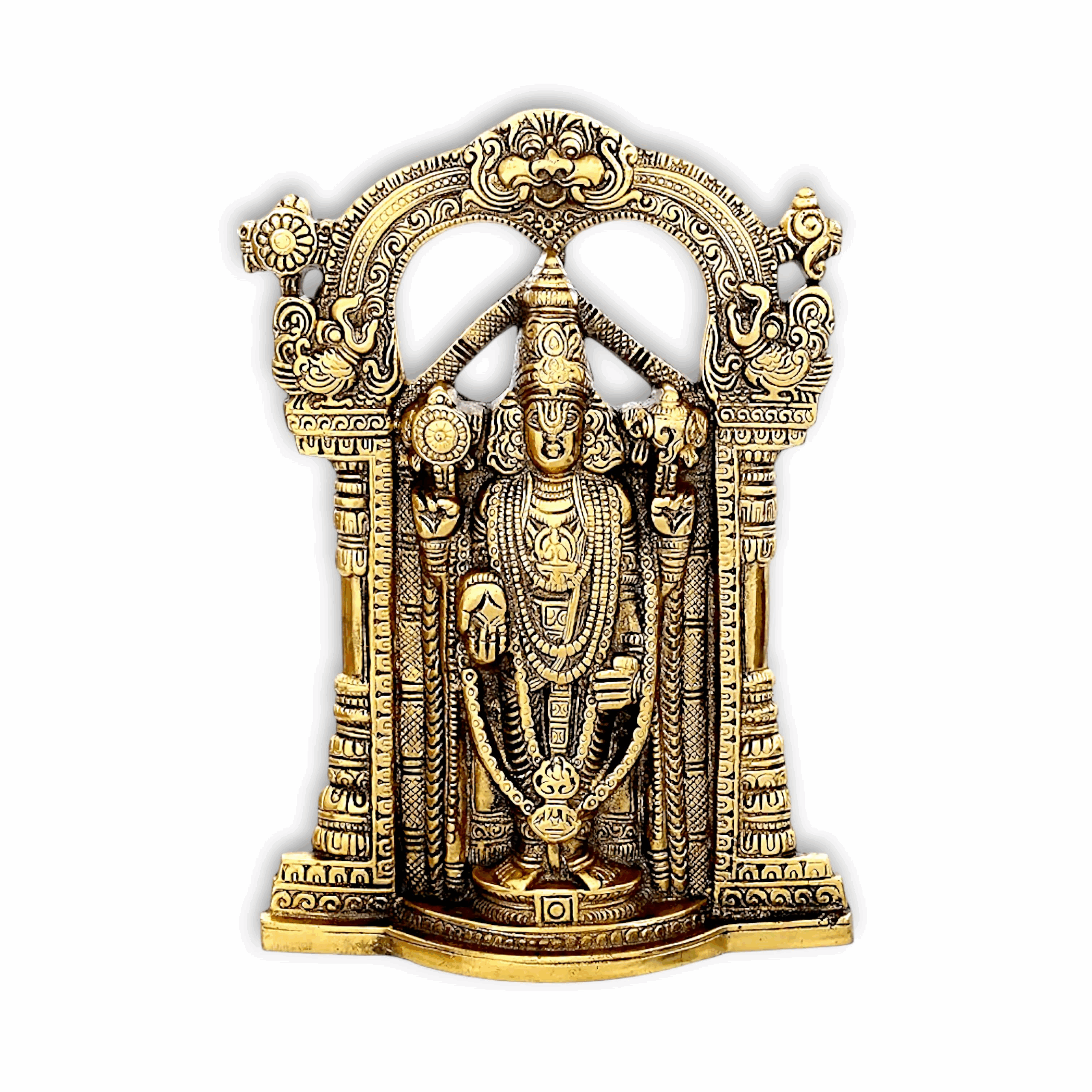 Tirupati Balaji Murti - Metal Lord Balaji Idol - Balaji Idol Metal Decorative Showpiece 25.5 cm