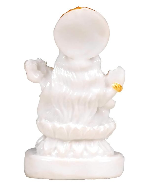 Saraswati Maa Idol Marble Dust Goddess - Saraswati Maa Murti -  Saraswati Murti Idol Decorative Showpiece For Home Decor2 - Image 2