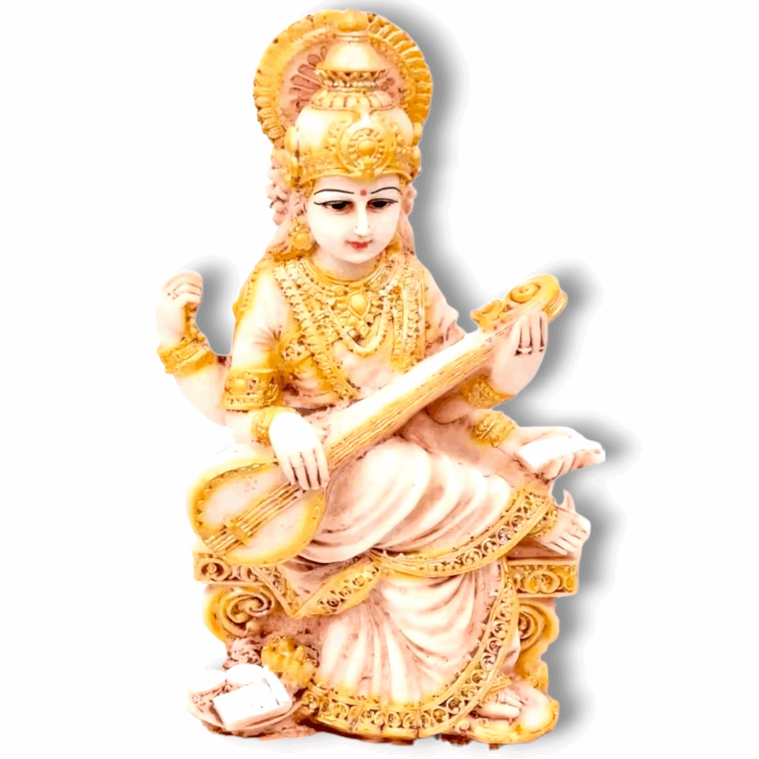Maa Saraswati Beautiful Murti - Saraswati Decorative Showpiece - Saraswati Idol