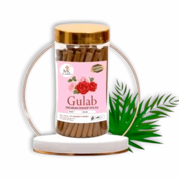 Premium Rose, Chandan, Mogra Dry Dhoop Incence Stick Agarbatti - Set Of 3 - 300 Gm - For Puja & Meditation & Aromatherapy - Image 4