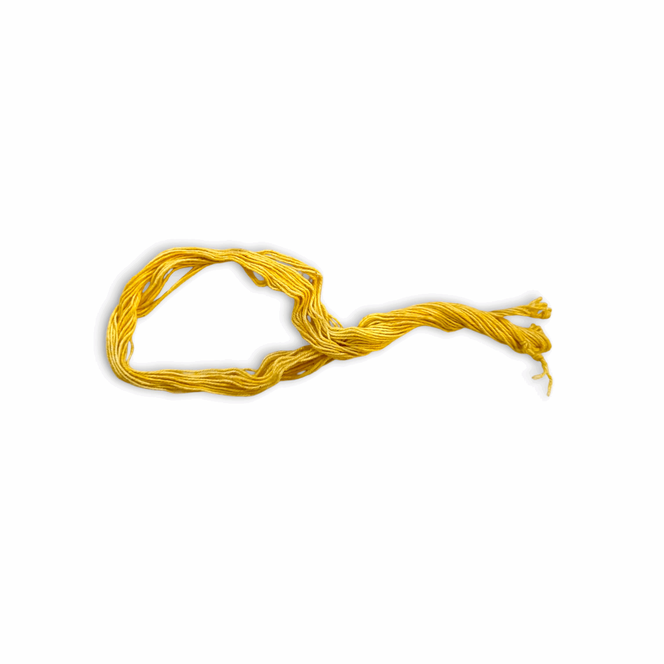Yellow Cotton Janeu Thread - Cotton Janeu Sacred Brahmin Thread for Puja - Single Piece