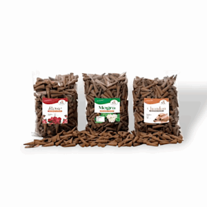Dry Dhoop Cones Chandan, Gulab, Mogra - Fragrance Incense Cones, Agarbatti - Dry Dhoop Agarbatti for Pooja Combo Pack