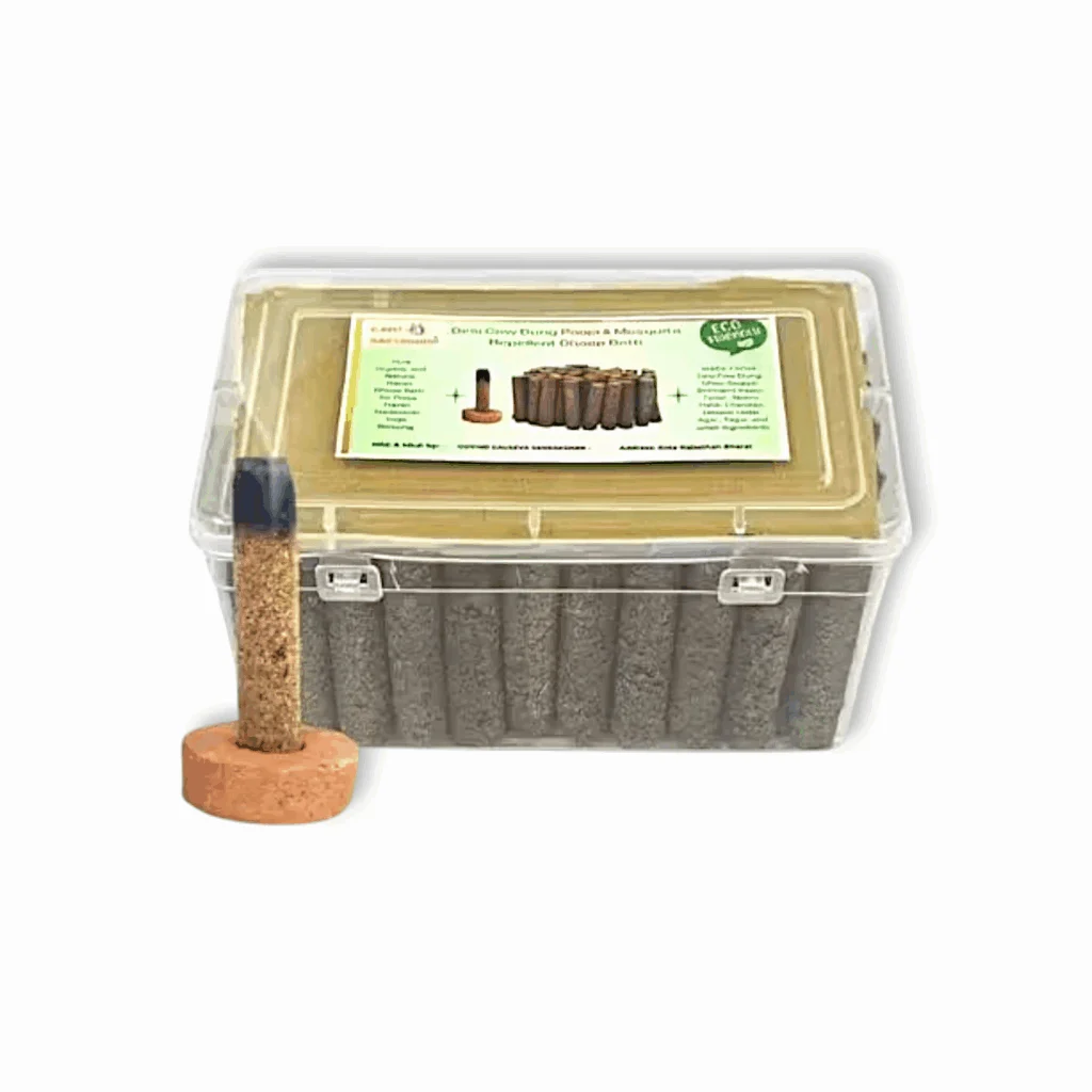 Desi Cow Dung Dhoop Batti - Bamboless Dhoop Sticks - Pooja & Mosquito Repellent Incense Dhoop Sticks 60 Pieces