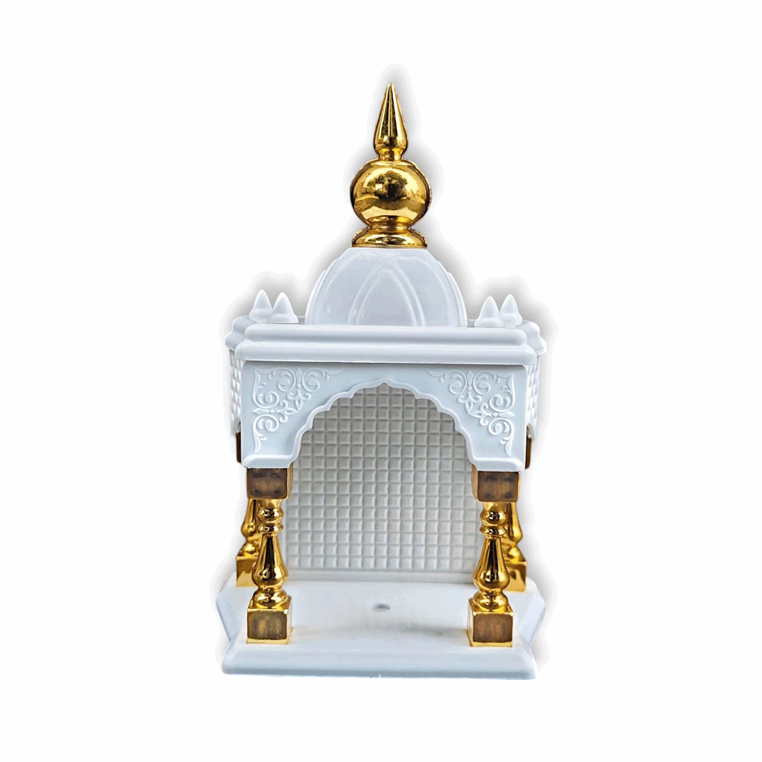 Temple for car Dashboard Stand 6 inches - Decorative Temple - Plastic Empty Temple