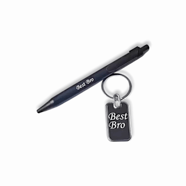 Best Bro Rakhi Metal Pen With Key Chain Gift Set - Rakhi, Roil Chawal - Pen set Rakhi Keychain rakhi Set for Brother - Image 3