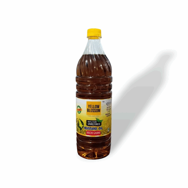 Yellow Blossom Kachi Ghani Mustard Oil - For Pooja Purpose 1L Mustard Oil