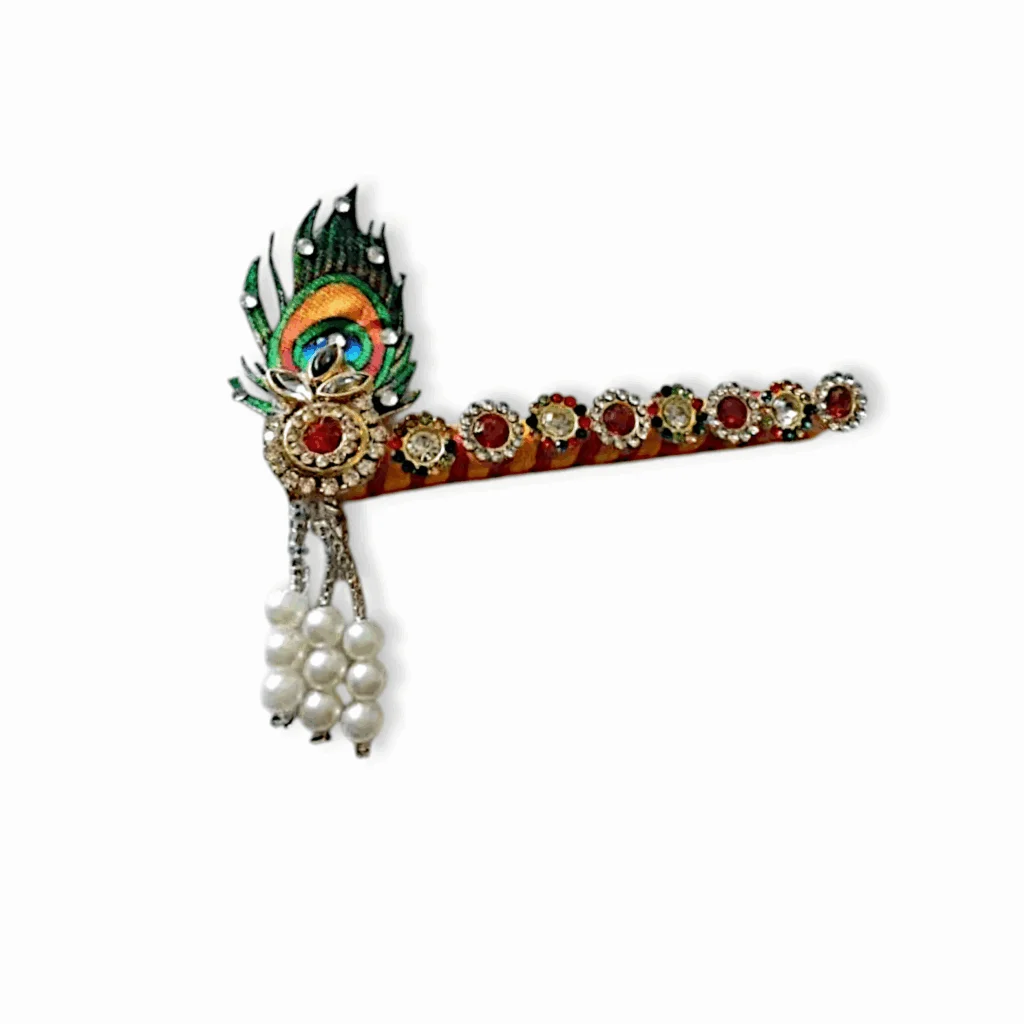 Janmashtami Special Laddu Gopal Bansuri - Krishna Flute - Handmade Designer Basuri for Laddu Gopal - Image 2