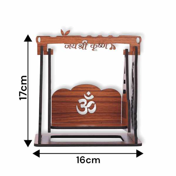 Sheesham Wood Laddu Gopal Jhula - Bal Gopal Jhula - Krishna Jhula - Krishna Janamashtmi Special for Home, Mandir & Office Decorative Showpiece - Image 4