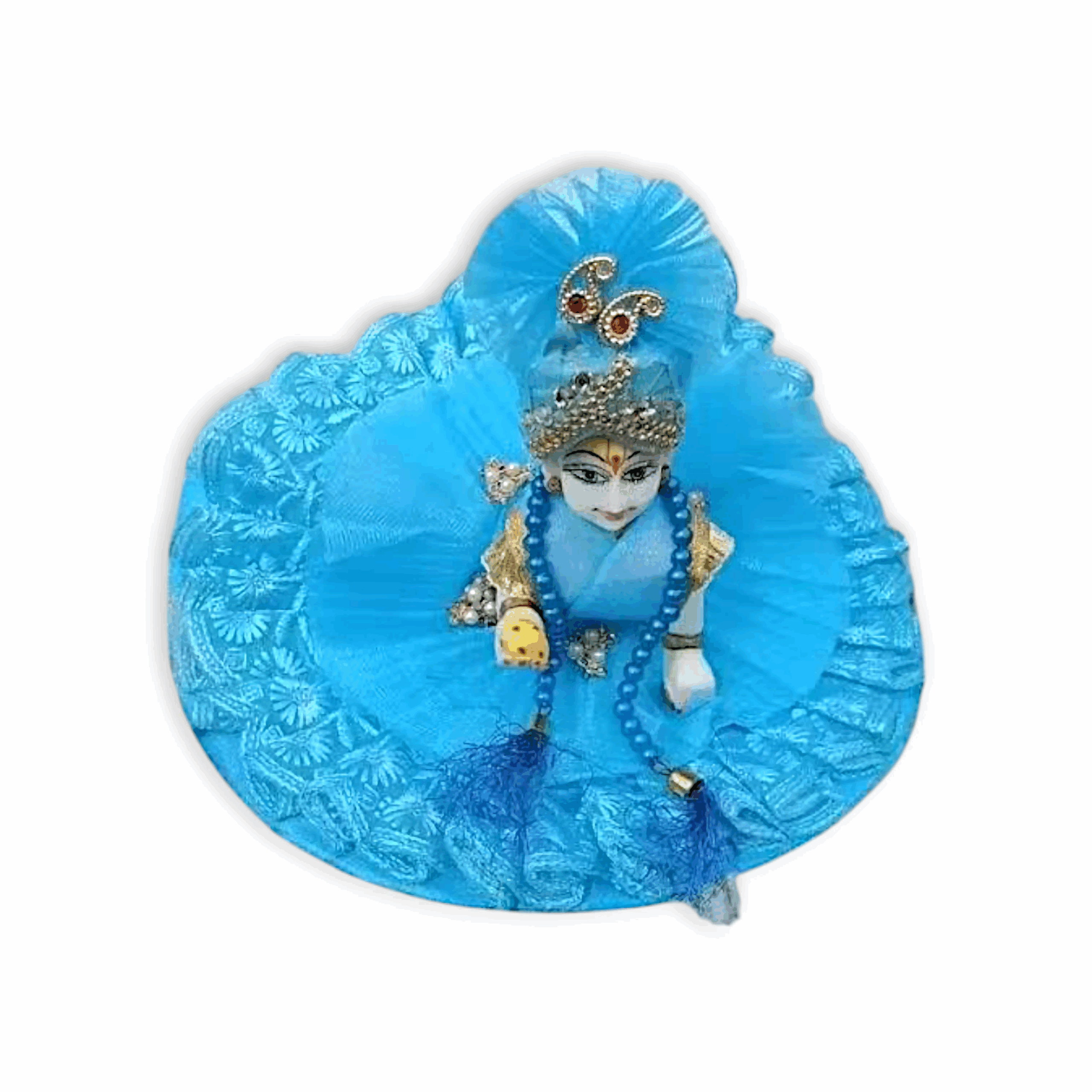 1 no. Laddu Gopal Dress with Pagdi - Krishna Dress - Beautiful Poshak for Laddu Gopal ji