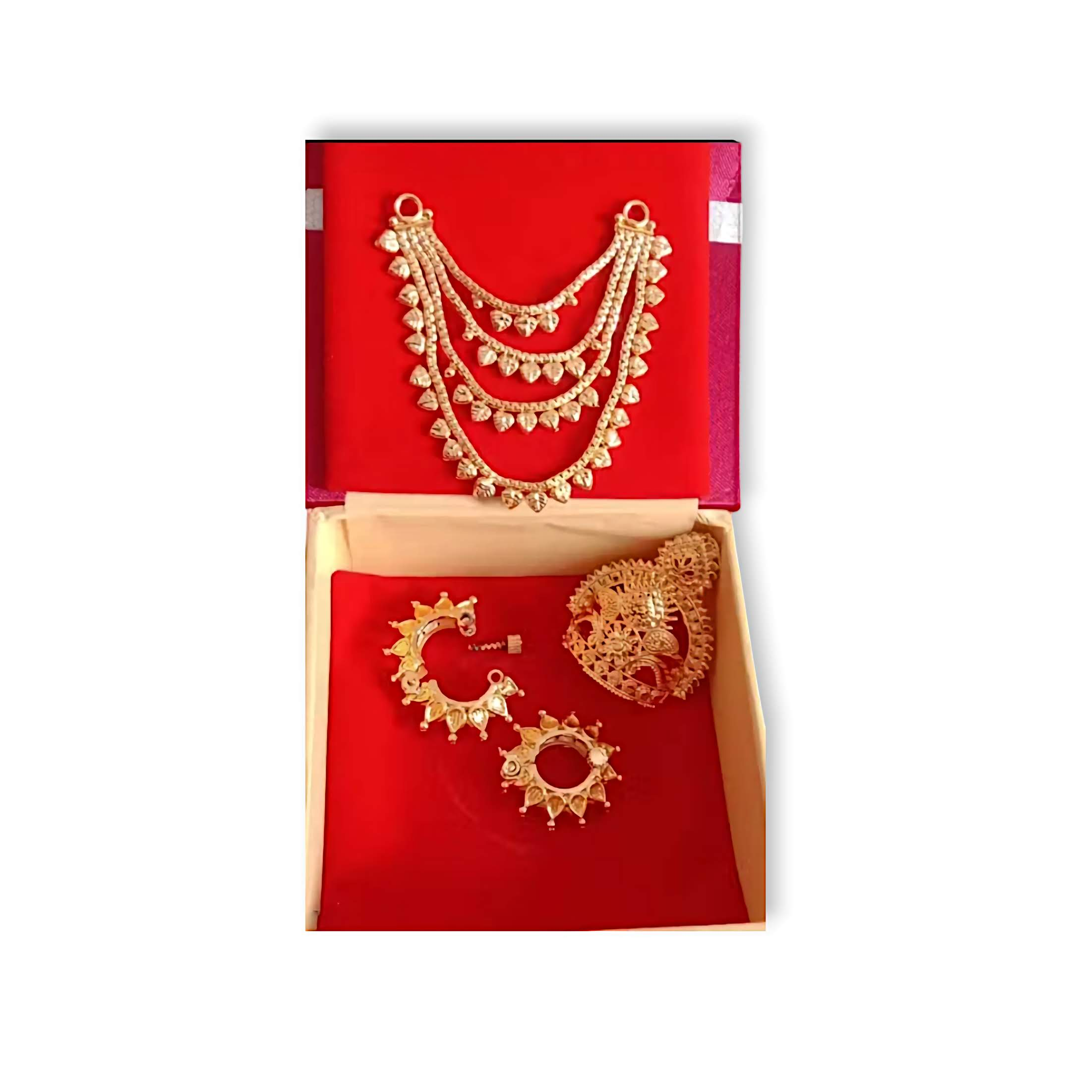 0 to 5 no Laddu Gopal Jewellery Combo - Gold Plated Jewellery Set Ladoo Gopal - Gold Plated Mukut Kankan Lohori