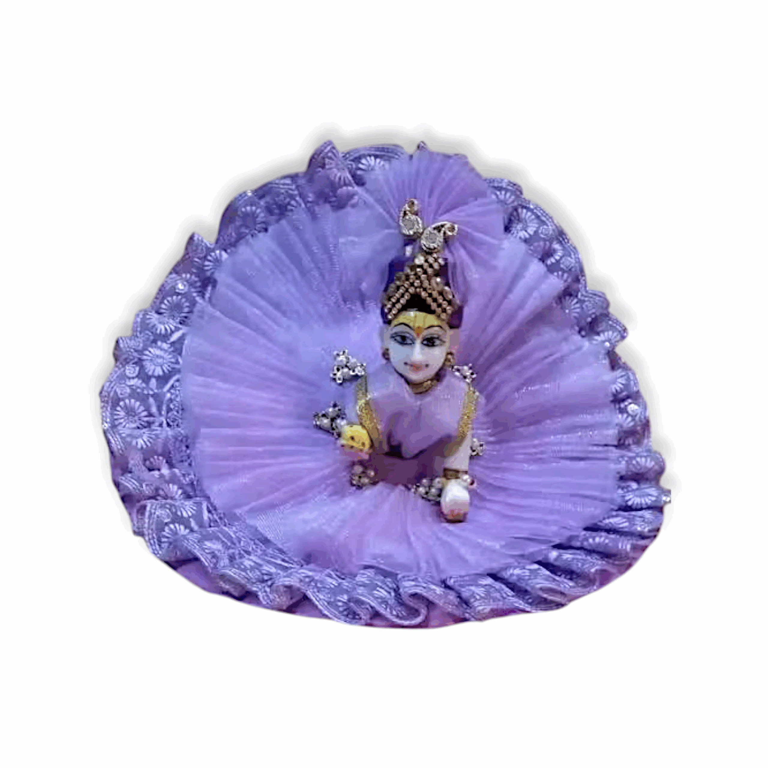 4 no Laddu Gopal Ji Fancy Dress with Pagdi - Krishna Dress - Janmastami Special Laddu Gopal Dress - Beautiful Dress for Laddu Gapal